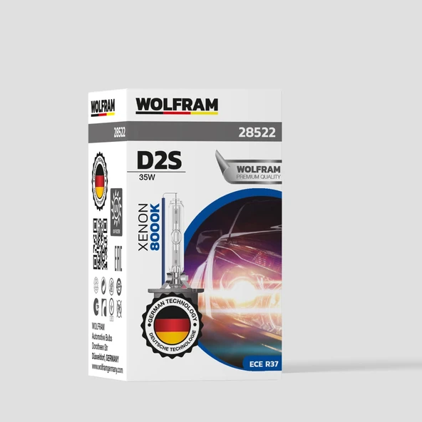 D2S Xenon Ampul Beyaz Işık 12V 35W - WOLFRAM 28522 ürün görseli 1