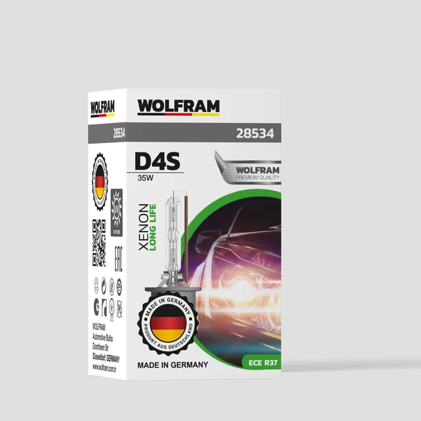 D4S Xenon Ampul Standart Işık Uzun Ömür 12V 35W - WOLFRAM 28534 ürün görseli 1