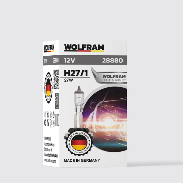 H27 880 Ampul Standart Işık Düz Soket 12V 27W - WOLFRAM 28880 ürün görseli 1