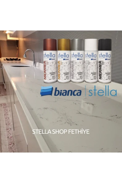 Bianca Stella Mermer Efekt Spreyi - Siyah siyah ürün görseli 1