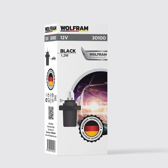 MF Duylu Gösterge Ampulü Siyah 12V 1,2W (10 Adet) - WOLFRAM 30100 ürün görseli 1