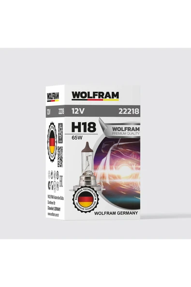 H18 Ampül Gümüş Kafa Yeni Nesil PY26D-1 12V 65W - WOLFRAM 22218 ürün görseli 1