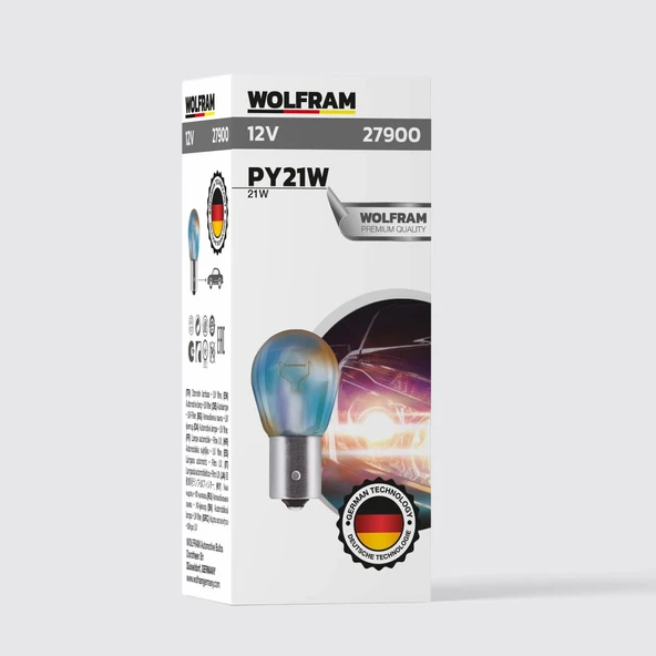PY21W Stop Sinyal Ampulü 12V 21W (10 Adet) - WOLFRAM 27900 ürün görseli 1