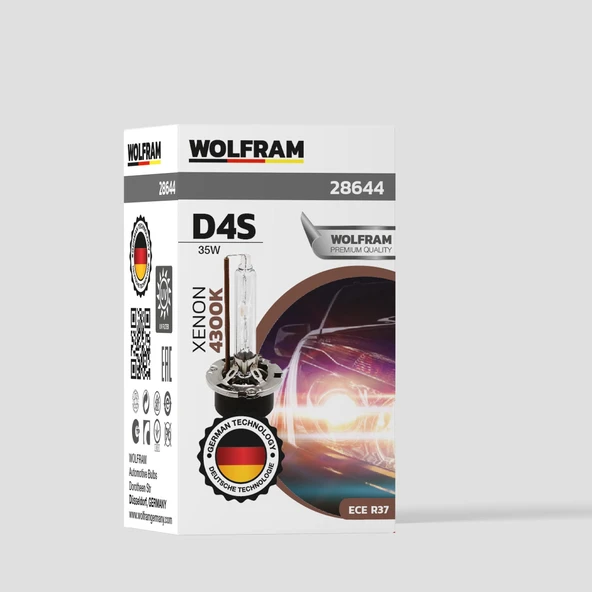 D4S Xenon Ampul Standart Işık Ultraviolet 12V 35W - WOLFRAM 28644 ürün görseli 1