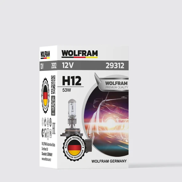 H12 Ampul Standart Işık 12V 53W - WOLFRAM 29312 ürün görseli 1