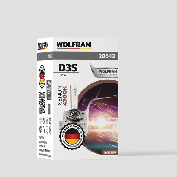 D3S Xenon Ampul Standart Işık Ultraviolet 12V 35W - WOLFRAM 28643 ürün görseli 1