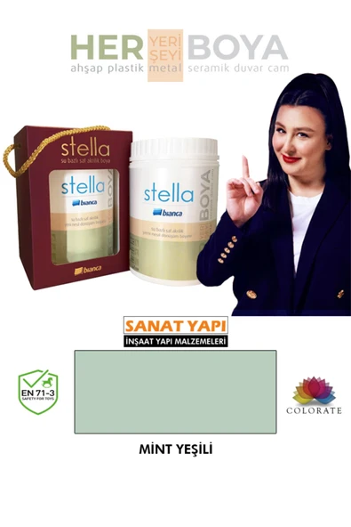 Bianca Stella Su Bazlı Akrilik Boya Mint Yeşili Mint Yeşili ürün görseli 1