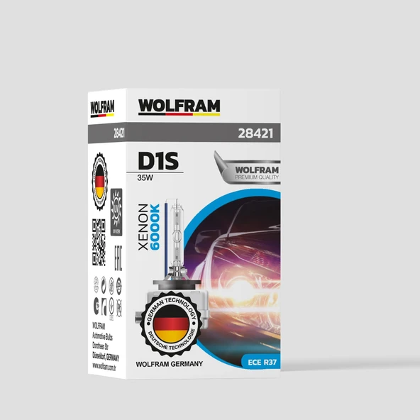 D1S Xenon Ampul Beyaz Işık 12V 35W - WOLFRAM 28421 ürün görseli 1