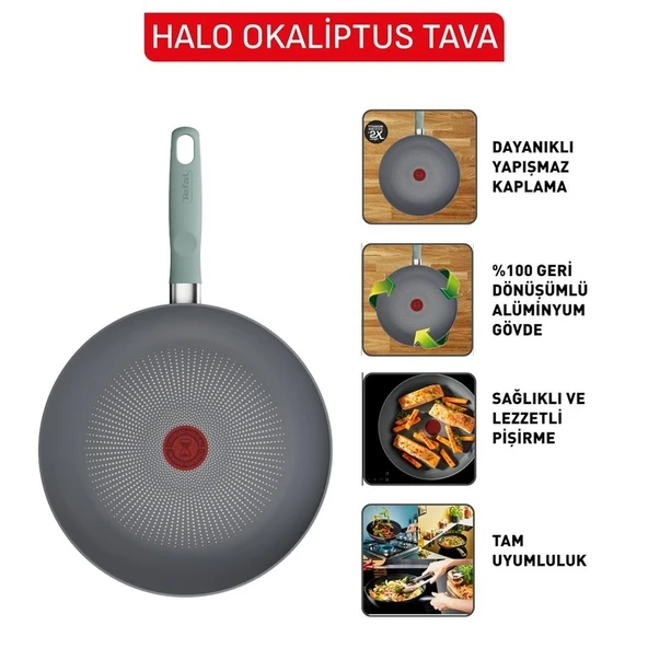 Tefal 2100143066 Halo Okaliptus Wok Tava 26Cm ürün görseli 1