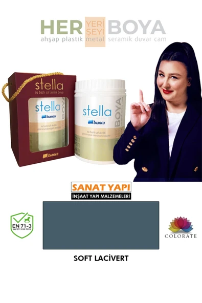 Bianca Stella Su Bazlı Akrilik Boya Soft Lacivert Soft Lacivert ürün görseli 1