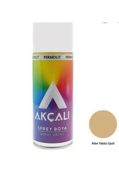 Akçalı Altın Yaldız 310 Sprey Boya 400 Ml Yaldız (GOLD) ürün görseli 1