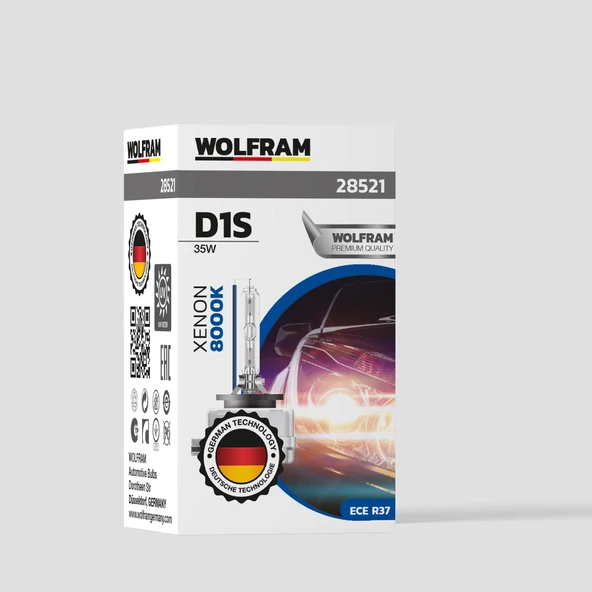 D1S Xenon Ampul Beyaz Işık 12V 35W - WOLFRAM 28521 ürün görseli 1