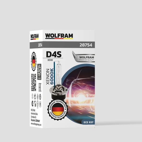 D4S Xenon Ampul Beyaz Işık Ultraviolet 12V 35W - WOLFRAM 28754 ürün görseli 1