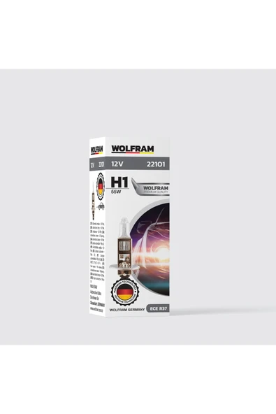 H1 Ampül Standart Işık 12V 55W - WOLFRAM 22101 ürün görseli 1