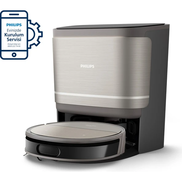 Philips HomeRun 9000 Serisi XU9100/10 Çöp İstasyonlu Akıllı Robot Süpürge (Philips Türkiye Garantili) ürün görseli 1