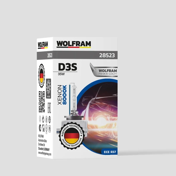 D3S Xenon Ampul Beyaz Işık 12V 35W - WOLFRAM 28523 ürün görseli 1