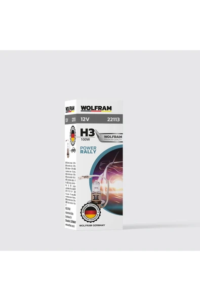 H3 Ampül Standart Işık 12V 100W - WOLFRAM 22113 ürün görseli 1