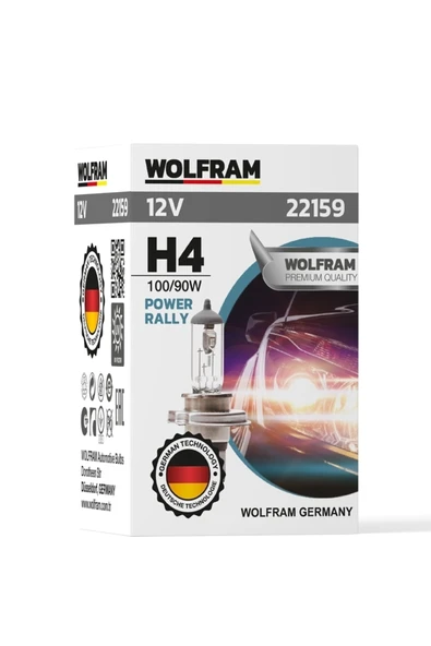 H4 Ampul Standart Işık Tablalı P45T 12V 100/90W - WOLFRAM 22159 ürün görseli 1