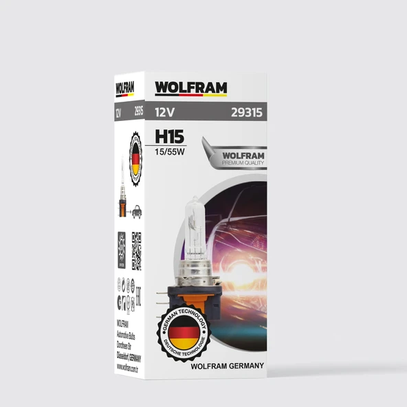 H15 Ampul Standart Işık 12V 15/55W - WOLFRAM 29315 ürün görseli 1