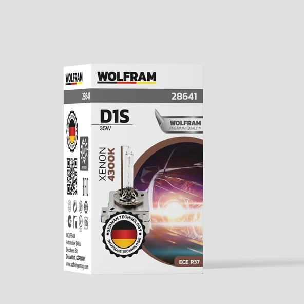 D1S Xenon Ampul Standart Işık Ultraviolet 12V 35W - WOLFRAM 28641 ürün görseli 1