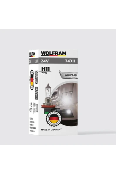 H11 Ampul Standart Işık 24V 70W - WOLFRAM 34311 ürün görseli 1