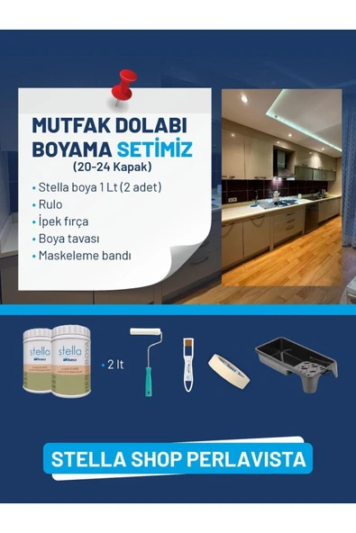 Bianca Stella Mutfak Dolabı Boyama Seti (20-24 Kapak) TORTUM ürün görseli 1