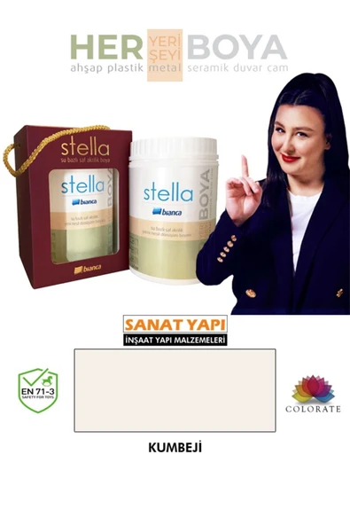 Bianca Stella Su Bazlı Akrilik Boya Kumbeji Kumbeji 1 lt ürün görseli 1
