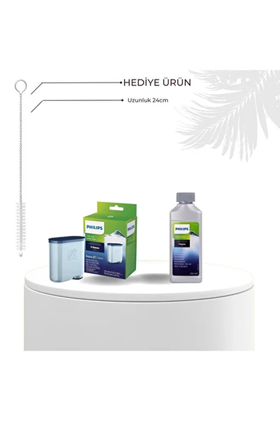 Philips Espresso Makinesi Bakım Seti CA6700/10 Kireç Temizleme Solüsyonu CA6903 Aqua Clean Filtre 2'li Set ürün görseli 1
