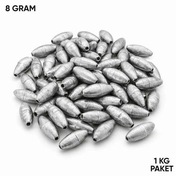 Gezer Olta Kurşunu - Kıstırma (Zeytin) Kurşun -  8 Gram - 1KG ürün görseli 1