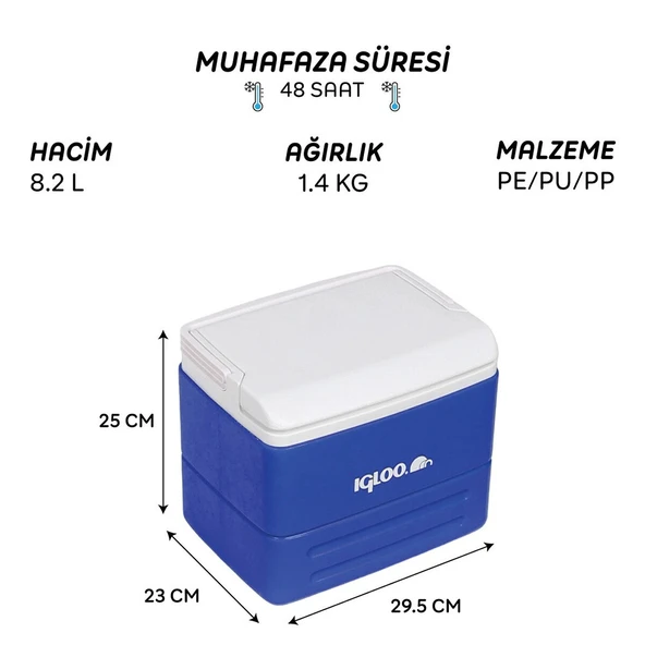 Igloo EliteCore 8.2 Lt Mavi Buzluk - Resim 3