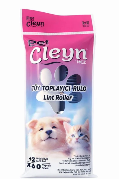 Cleyn Pet Tüy Toplayıcı Rulo 1+2 Yedek Rulo 60 Yaprak ürün görseli 1