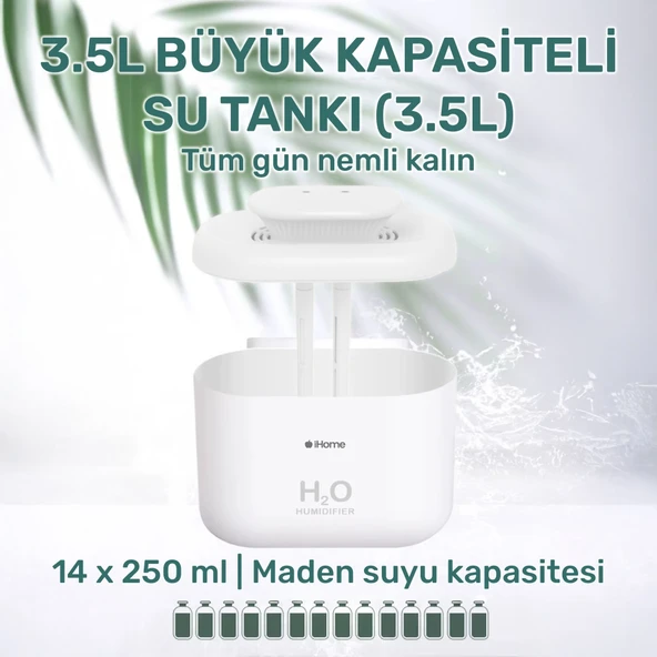 NPO iHome14 RGB Renkli 3300ml Aromaterapi Difüzör Ultrasonik Hava Nemlendirici Buhar Makinesi ürün görseli 1