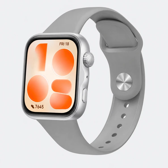 Huawei Watch Fit 5 İle Uyumlu PureLux Tam Uyumlu Yumuşak Soft Silikon Kordon  Gri ürün görseli 1