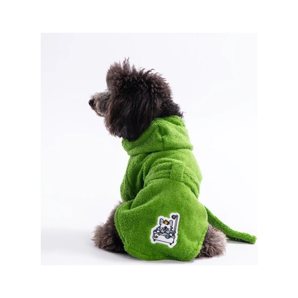 Pawstar Bornoz Kedi ve KÜÇÜK Köpek Limon Yeşili L-XL ürün görseli 1