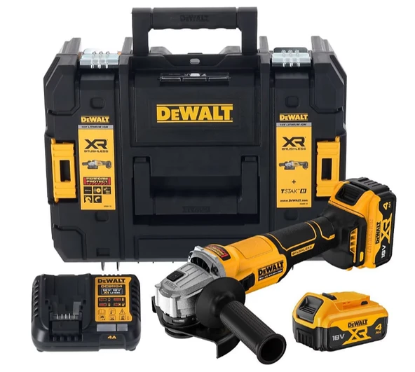 Dewalt DCG407M2T-QW 18V Xr Kömürsüz Akülü Avuç Taşlama 2X4.0AH ürün görseli 1