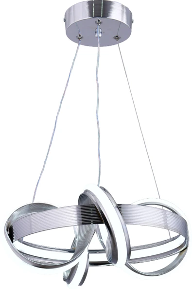 HERA MODERN KROM LED SARKIT AVİZE,3 RENK YANABİLEN MODERN AVİZE,SALON LED AVİZE ürün görseli 1