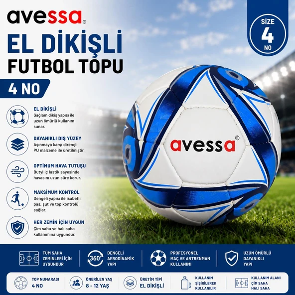 Avessa Elt-194 El Dikişli Futbol Topu No4 ürün görseli 1