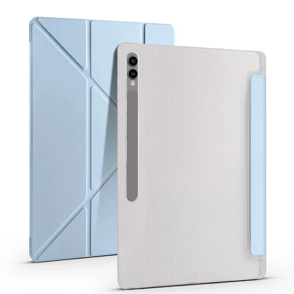Galaxy Tab S9 Ultra Kılıf Zore Tri Folding Kalem Bölmeli Standlı Kılıf ürün görseli 1