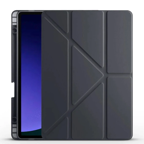Galaxy Tab S9 FE Kılıf Zore Tri Folding Kalem Bölmeli Standlı Kılıf ürün görseli 1