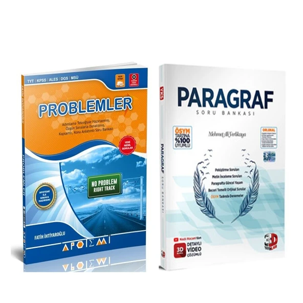 3D Yayınları Paragraf ve Apotemi Problemler Soru Bankası Seti 2 Kitap ürün görseli 1