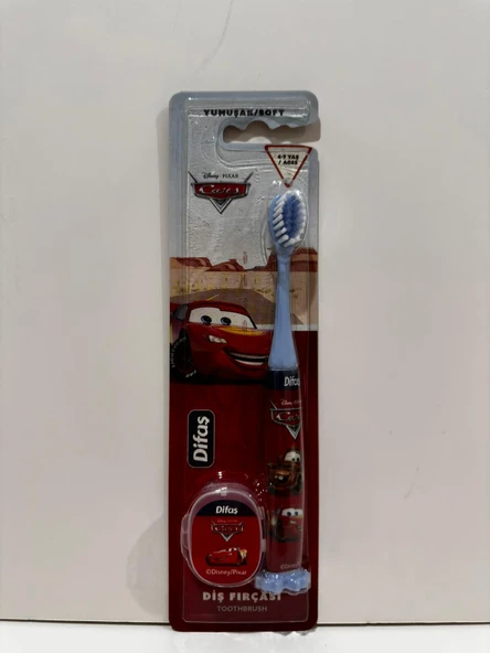 DİFAŞ DİSNEY  LİSANSLI CARS  4-7 YAŞ YUMUŞAK ÇOCUK DİŞ FIRÇASI ürün görseli 1