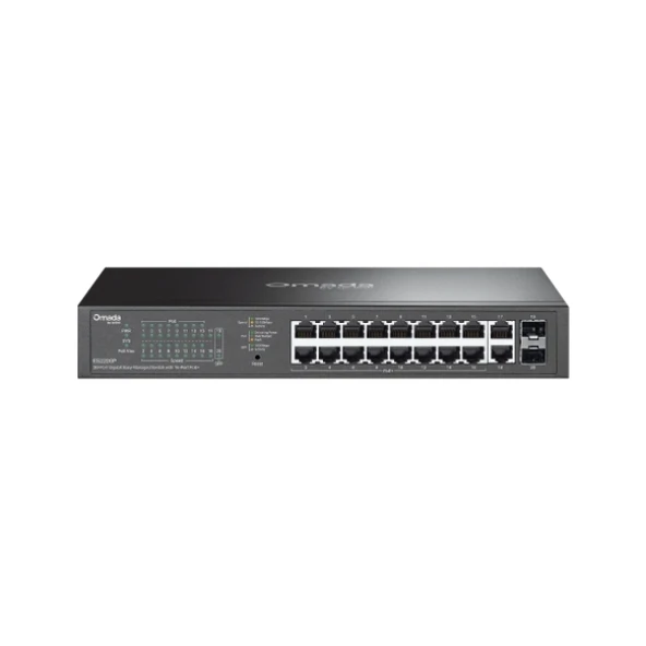 TP-Link  Omada ES220GMP 16 Port 10/100/1000 Mbps Yönetilebilir Gigabit PoE Switch ürün görseli 1