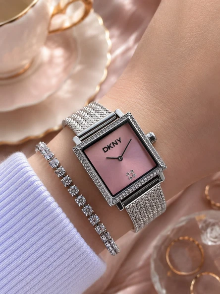 DKNY 2 Yıl Garantili 3 Atm Suya Dayanıklı Kararma Renk Atma Yapmaz Kadın Kol Saati+Bileklik DL01L075 ürün görseli 1