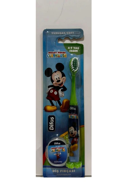 DİFAŞ DİSNEY  LİSANSLI MICKEY MOUSE 4-7 YAŞ ÇOCUK DİŞ FIRÇASI ürün görseli 1