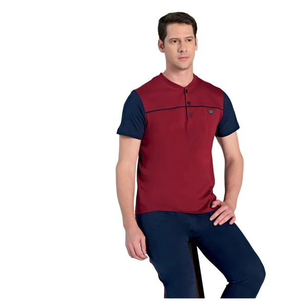 Over Sleep 2353 Erkek Kısa Kol Büyük Beden Süprem Pijama Takım (L-XL-XXL-3XL) ürün görseli 1