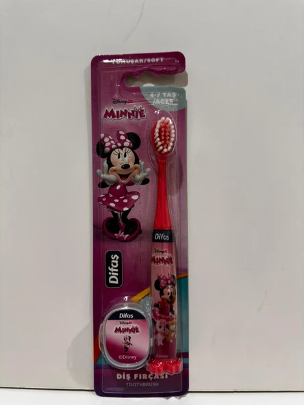 DİFAŞ DİSNEY  LİSANSLI MINNIE 4-7 YAŞ ÇOCUK DİŞ FIRÇASI ürün görseli 1