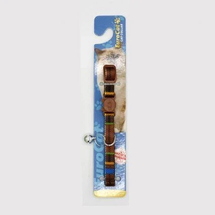 EuroCat Kedi Boyun Tasması Kahve Ekose 10mm-28cm ürün görseli 1