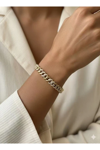 Xuping 14 K Gerçek Altın Kaplama Zirkon Taşlı Bileklik ürün görseli 1