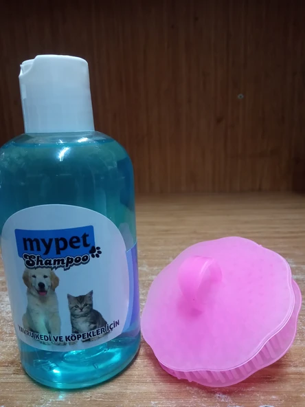 MYPET YAVRU KEDİ VE KÖPEK ŞAMPUAN 250 ML+SHİPPO YIKAMA&TARAMA FIRÇASI ürün görseli 1