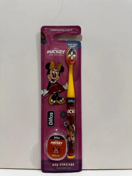 DİFAŞ DİSNEY  LİSANSLI MICKEY 8-14 YAŞ YUMUŞAK ÇOCUK DİŞ FIRÇASI ürün görseli 1